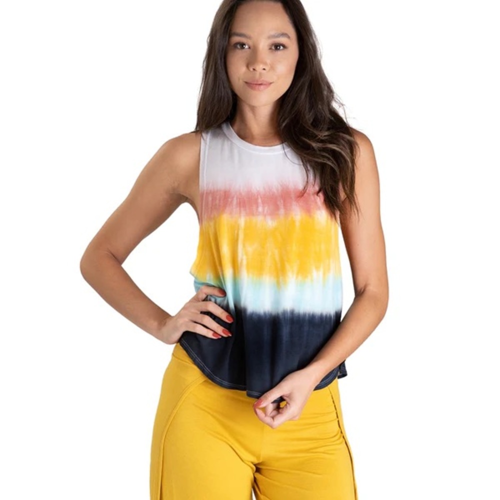 NWOT JALA Rainbow Dye Muscle Tank - size small